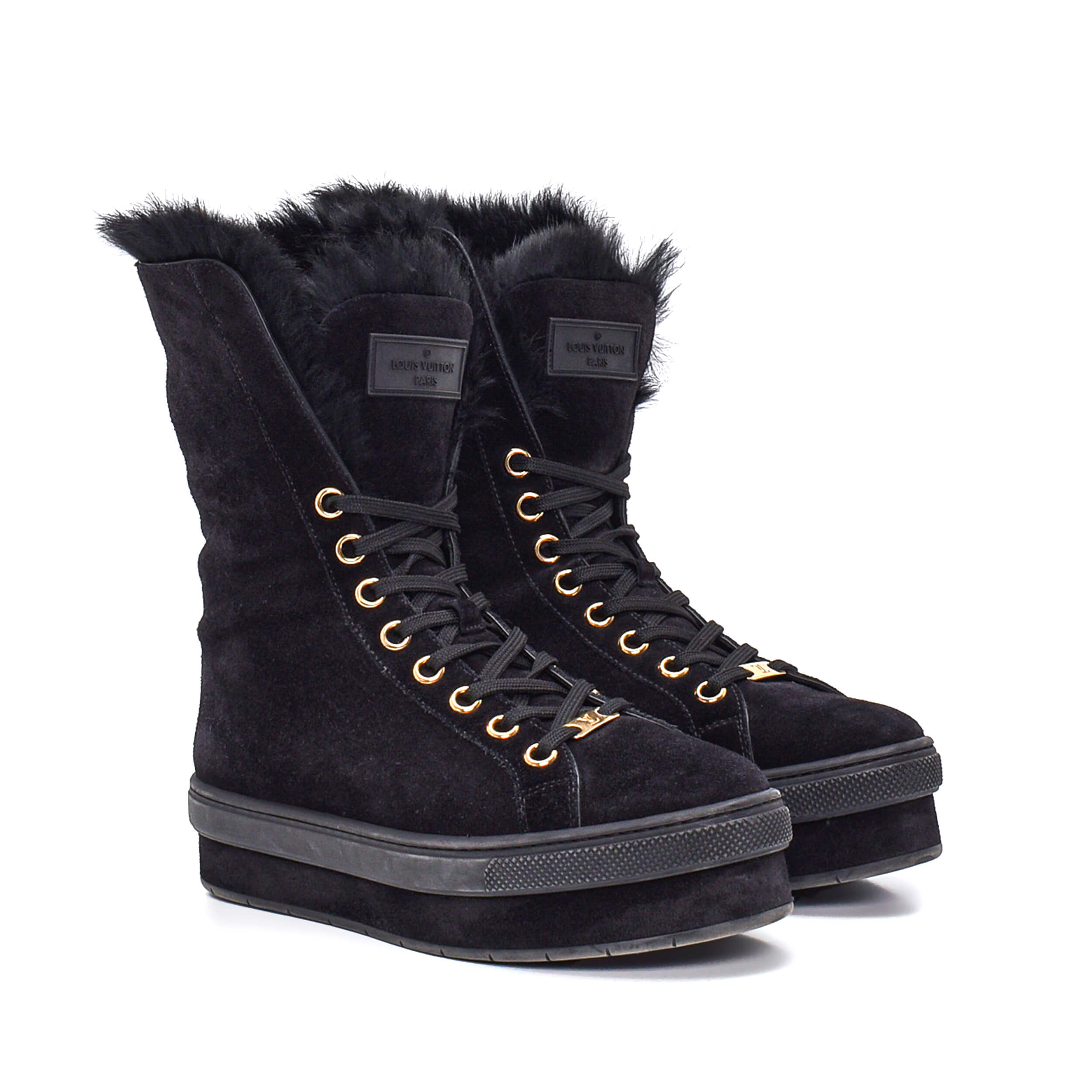 Louis Vuitton - Black Suede Boots